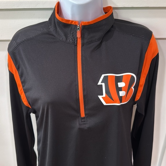 Fanatics Cincinnati Bengals NFL Lightweight Black Quarter Zip - Picture 2 of 5